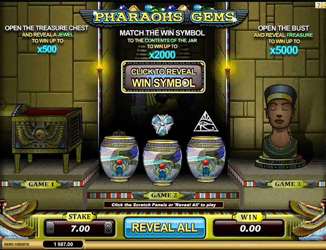 Pharoah's Gems - flash player